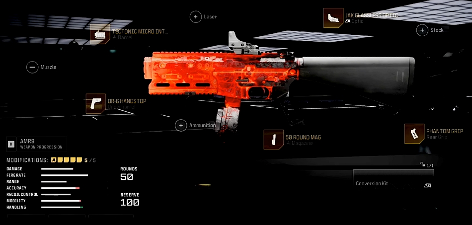 AMR9 SMG loadout for Call of Duty: Warzone.